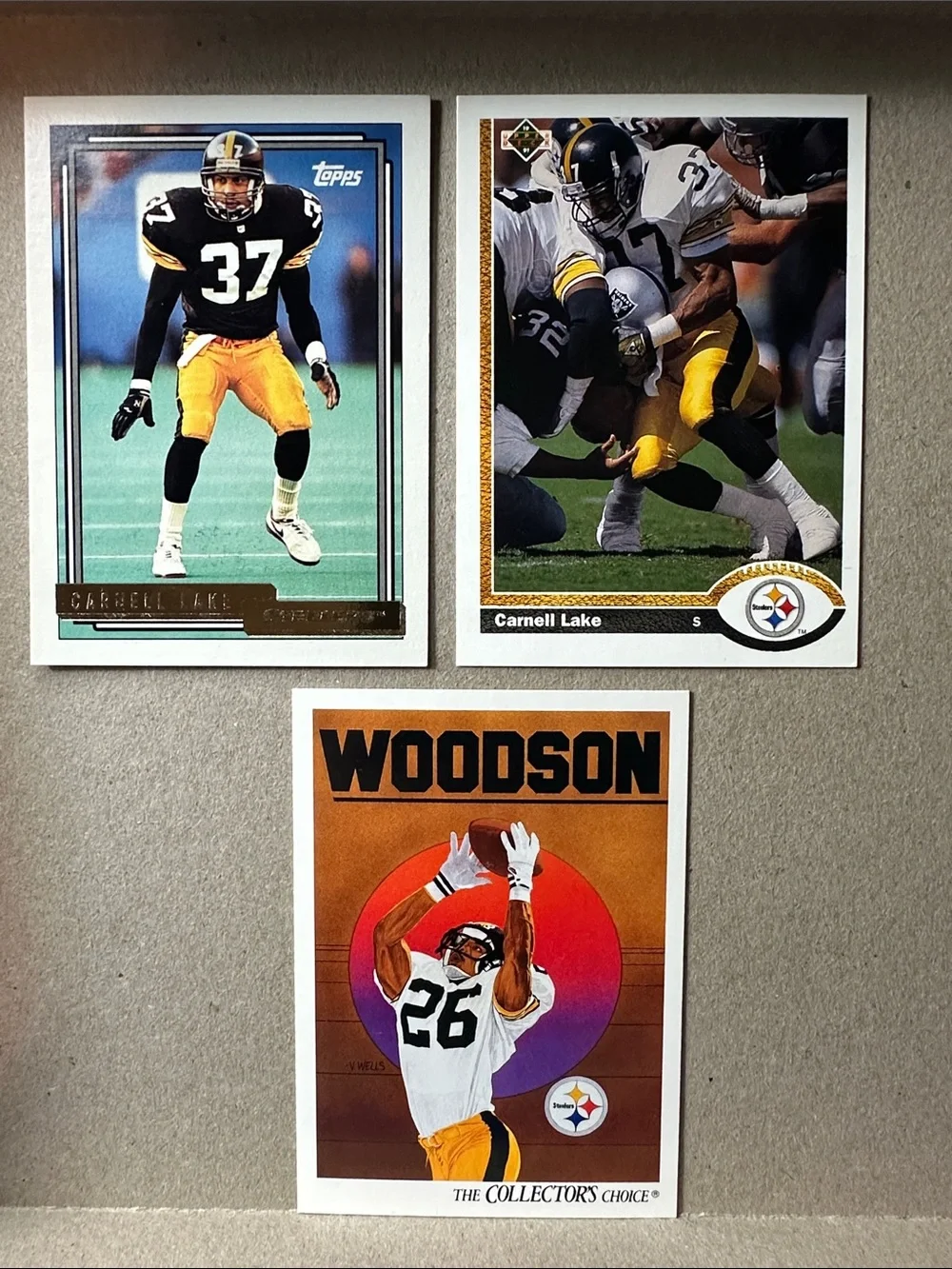 Rod Woodson with Jack Ham/Terry Bradshaw Steelers legends lot of 18 - Picture 6 of 13